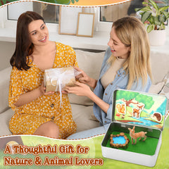 JULEASEL pocket deer tin compact size for travel and gifting