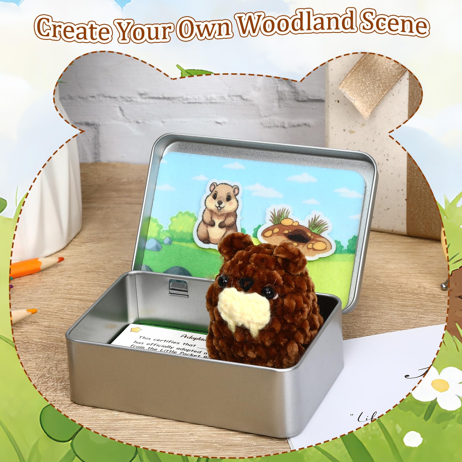 JULEASEL Portable metal tin keeps the Groundhog Day vignette safe on the go