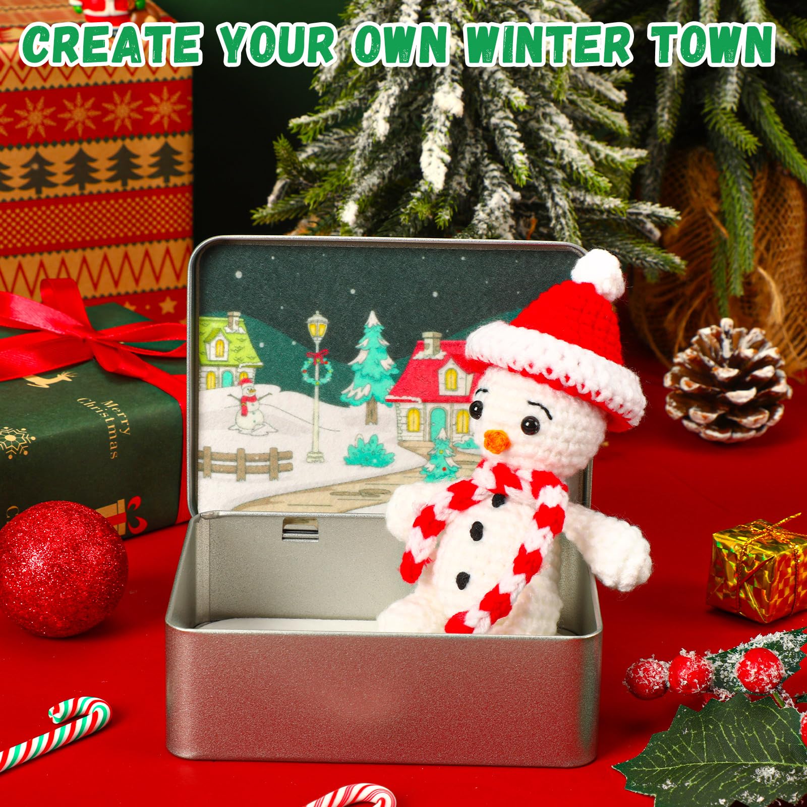 JULEASEL Snowman set ideal as stocking stuffer or Secret Santa gift.