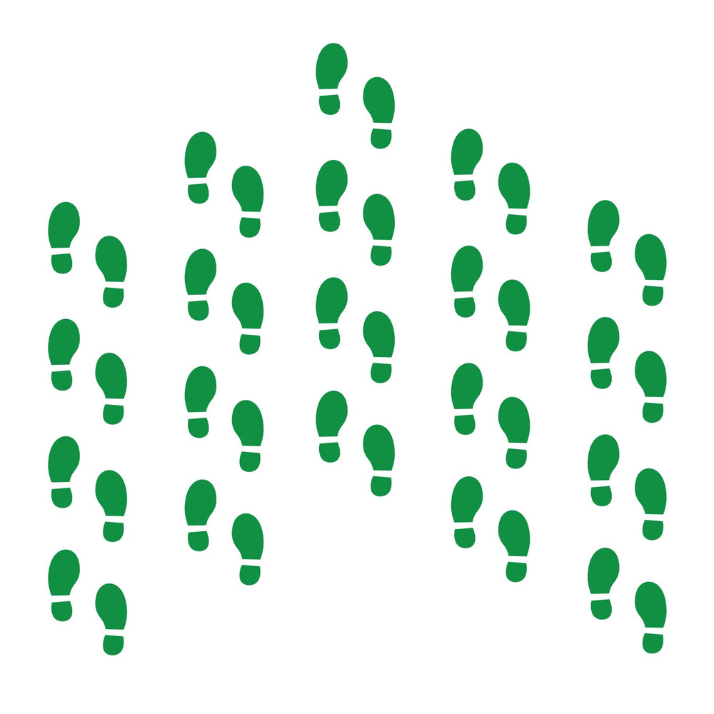 JULMELON green leprechaun footprints sheet for versatile crafts and party decorations
