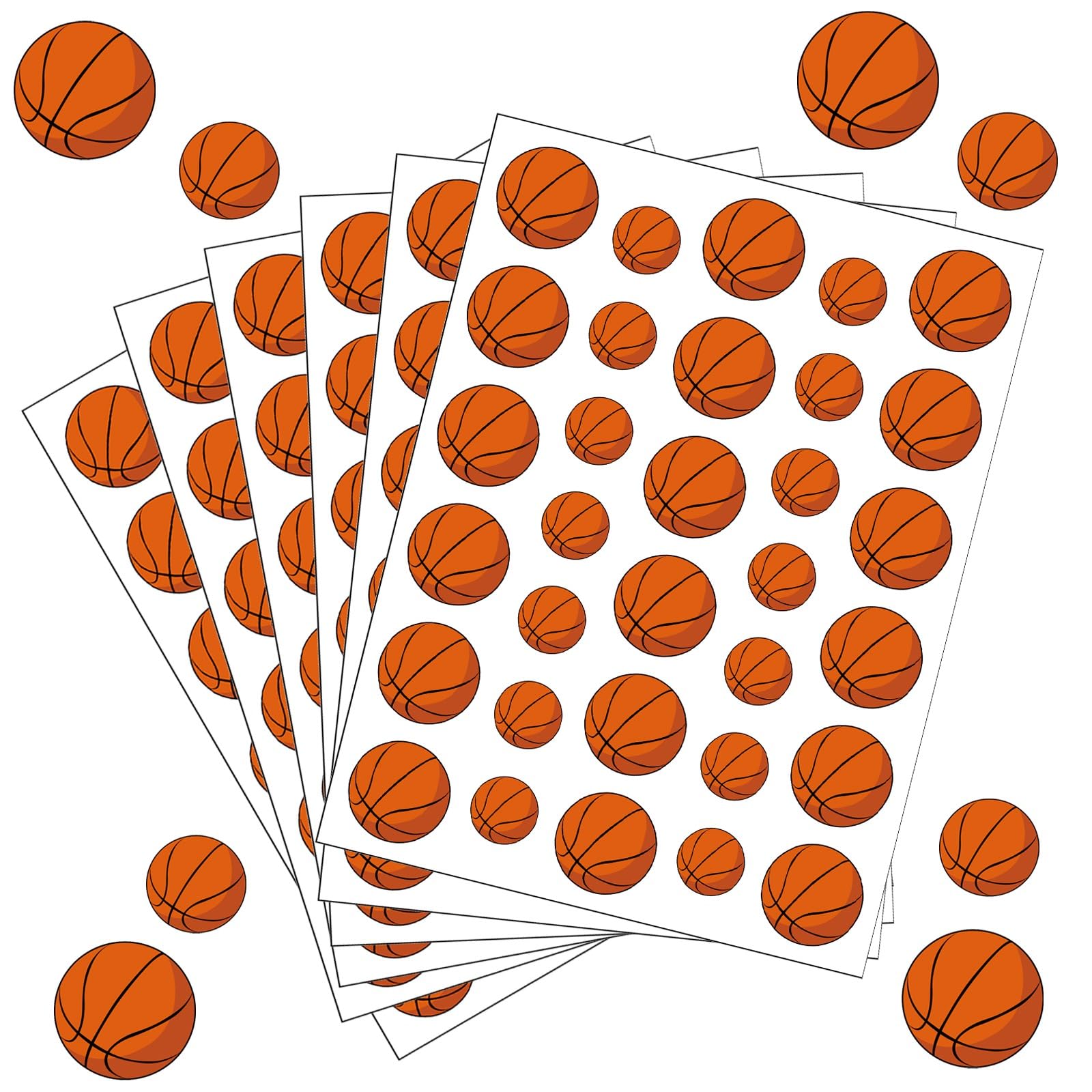 Julmelon basketball stickers on water bottle for long-lasting color and kid-friendly design.