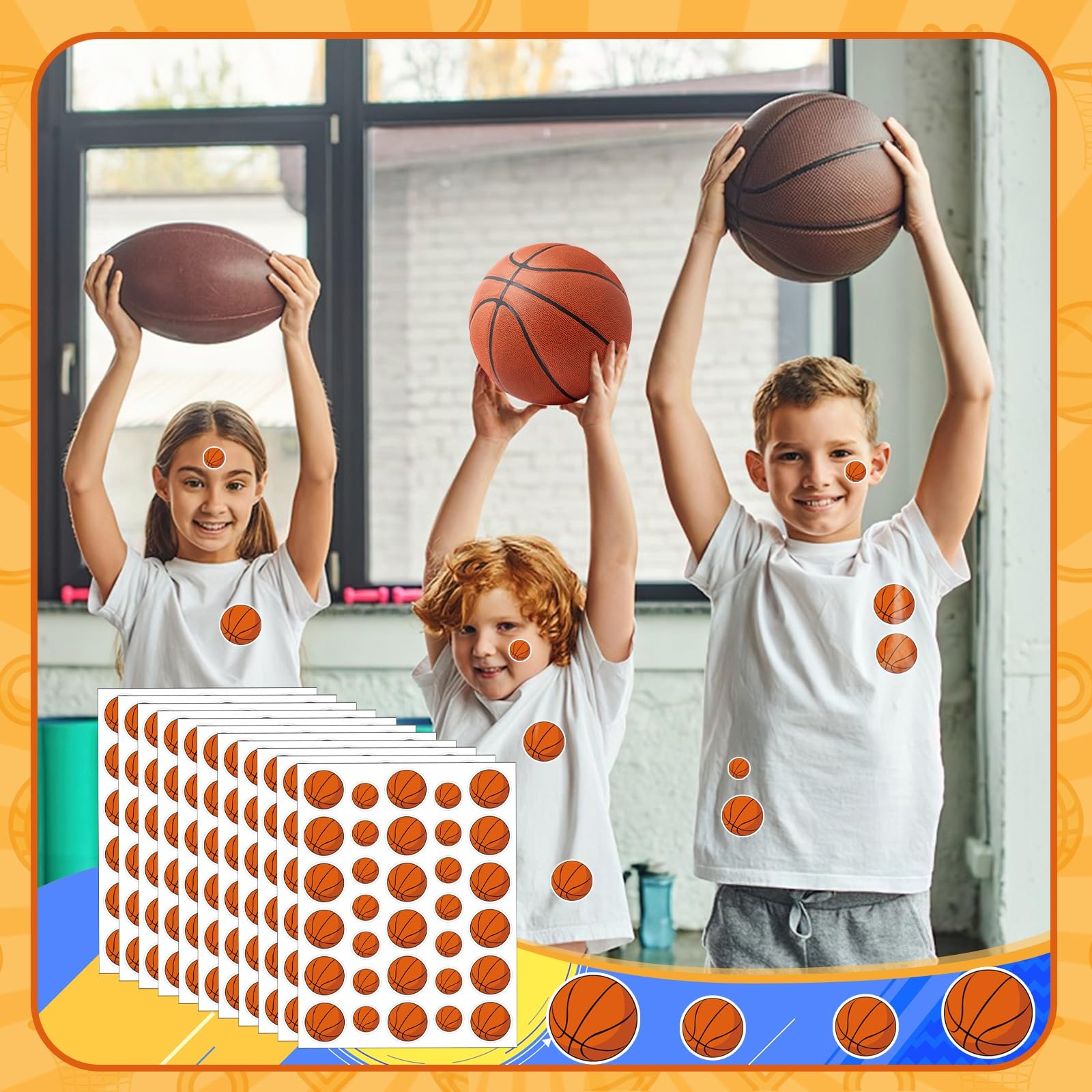Julmelon party-ready stickers for decorations, gift packages, and classroom activities.