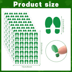JULMELON leprechaun footprints stickers close-up showing tiny 2.5 cm details