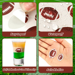 JULMELON self-adhesive football stickers for quick, clean application