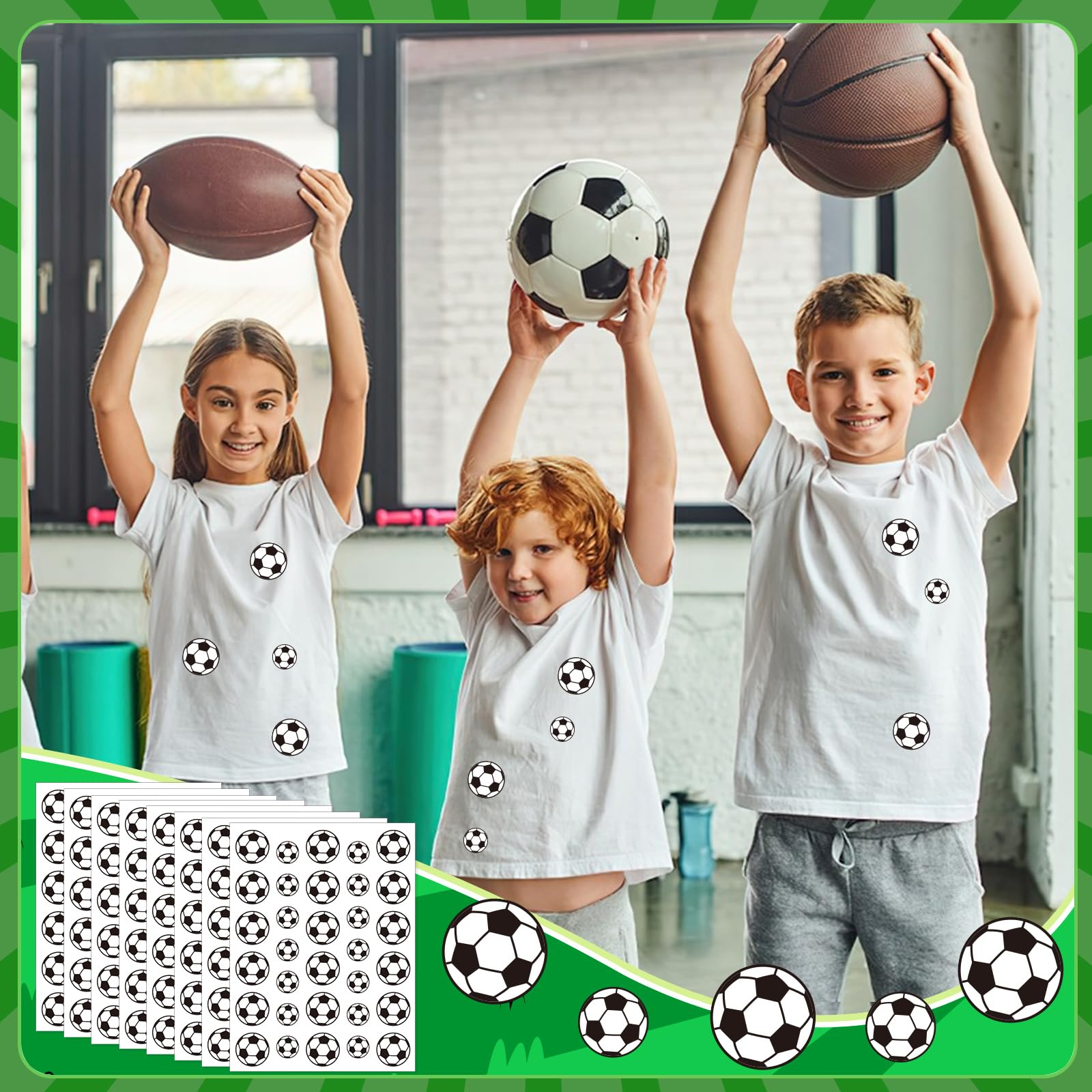 Stickers on scrapbook pages add sporty flair and color