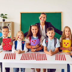 JULMELON teacher-reward stickers—red apples for motivation and participation.