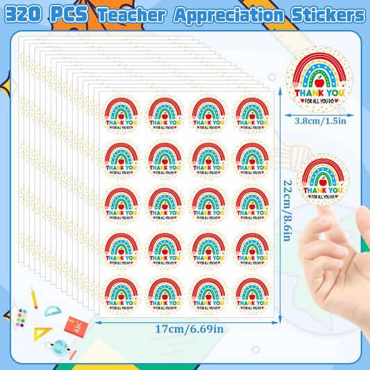 JULMELON teacher stickers with apple motif for cheerful card embellishment