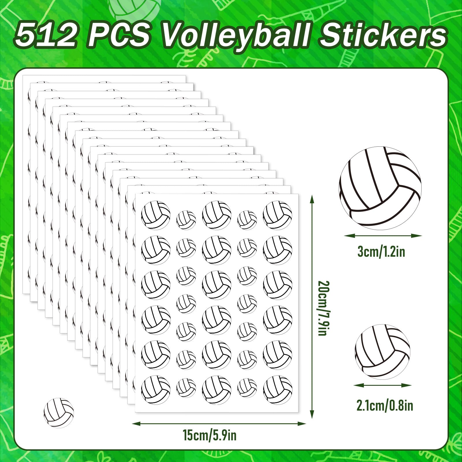 JULMELON volleyball stickers decorate a notebook for vibrant projects