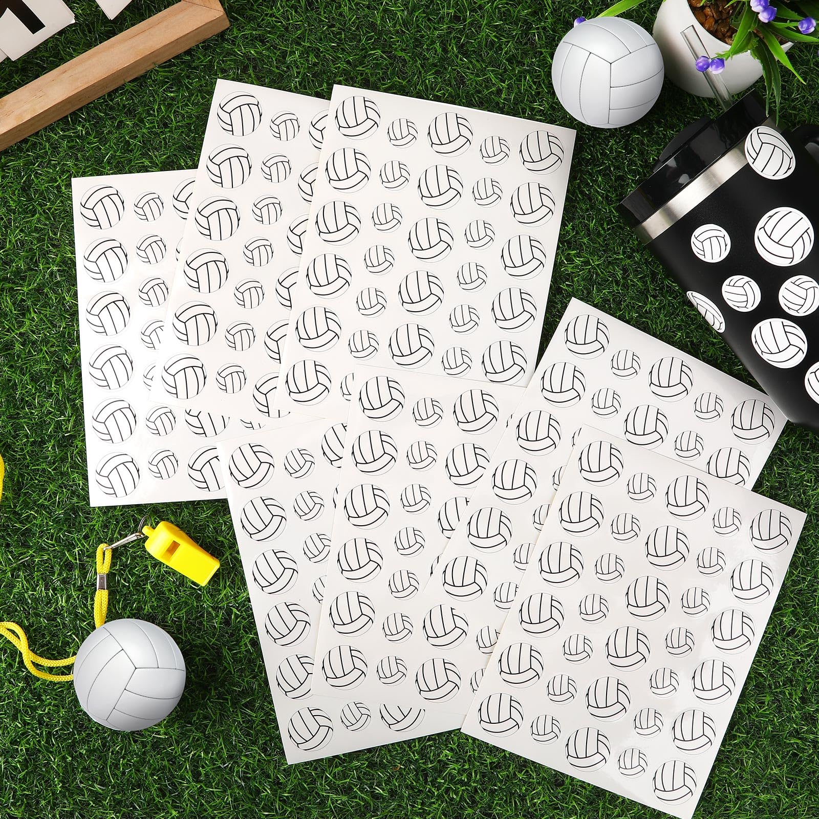 JULMELON volleyball stickers brighten a wall with easy removable decor