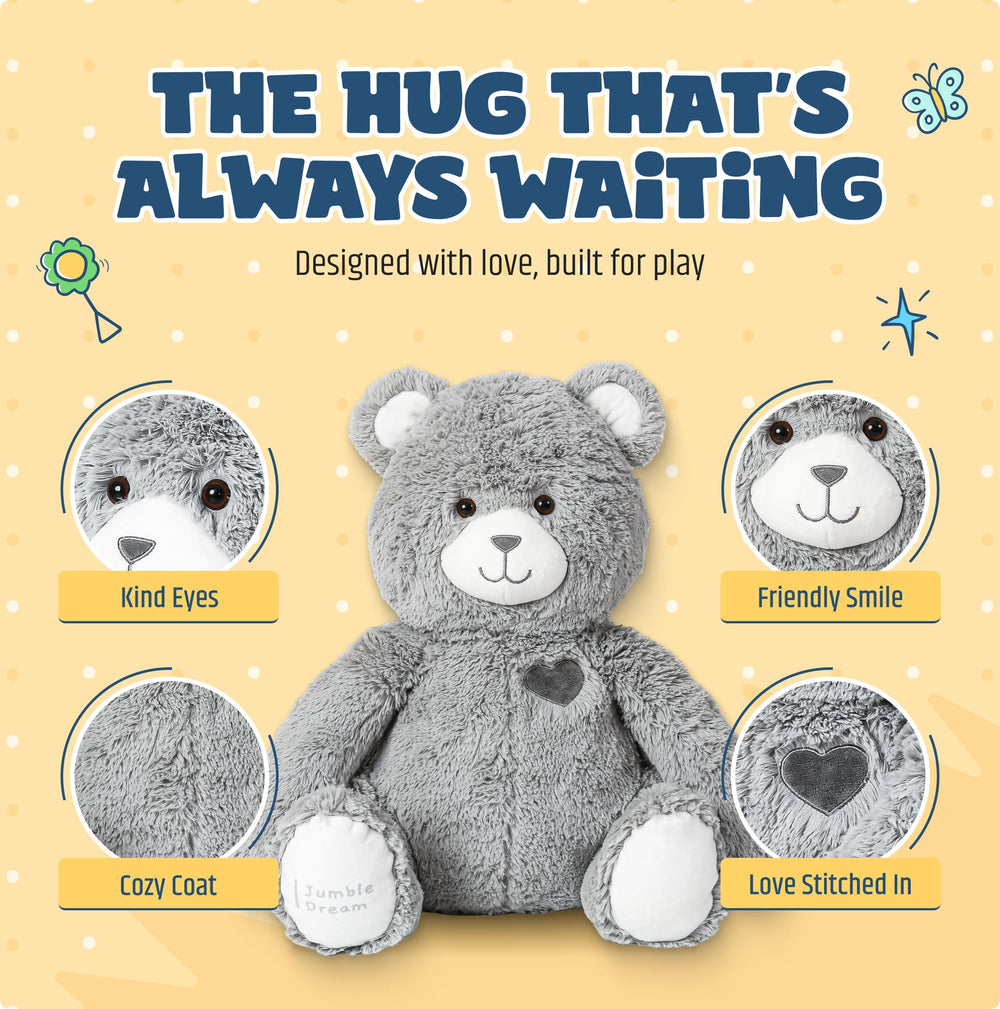 Jumble Dream Jumble Bear large plush toy for comforting hug.