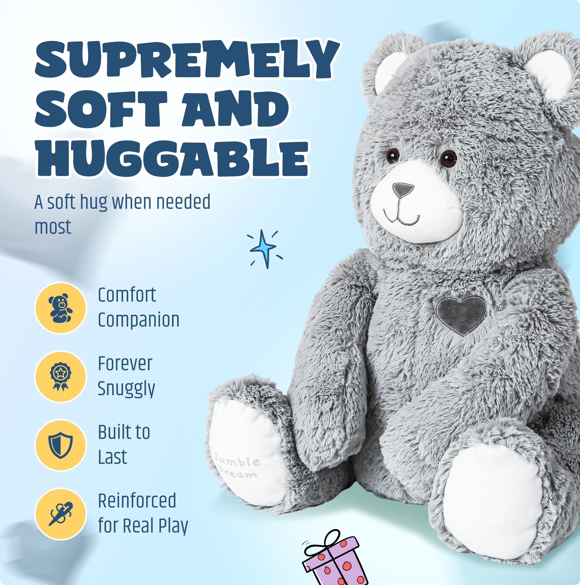 Jumble Dream Jumble Bear sleep-ready pose highlights nighttime soothing potential.