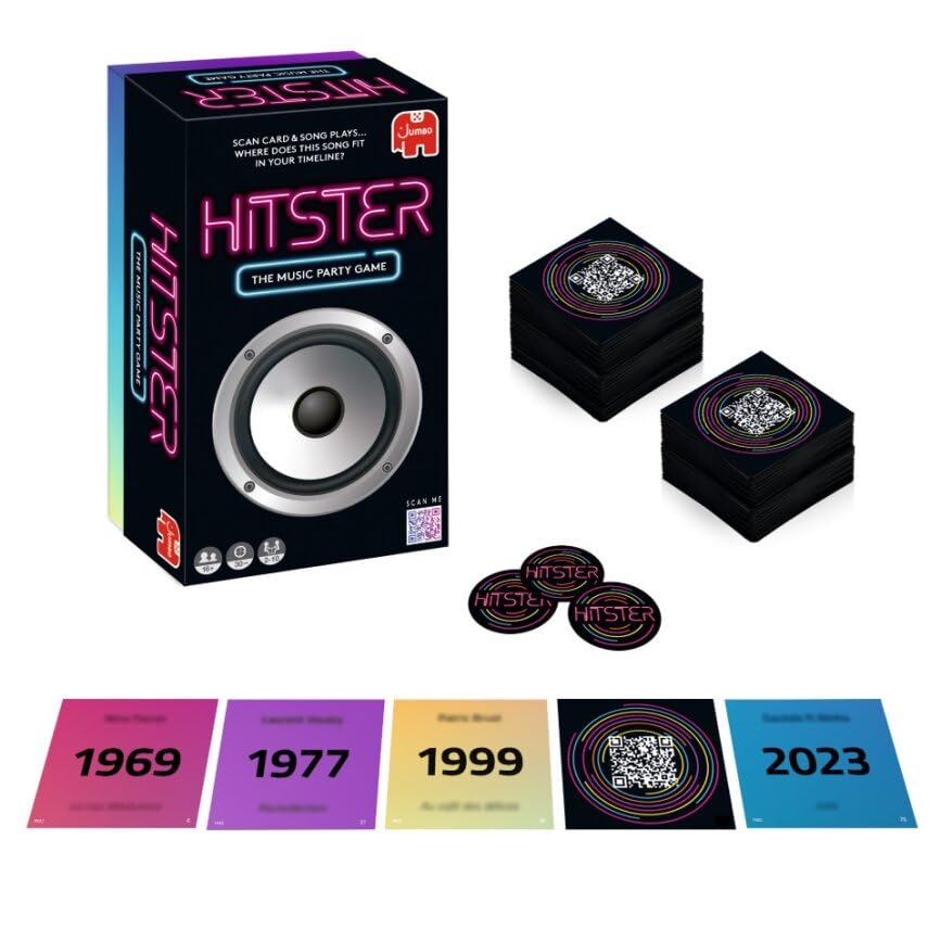 Jumbo Hitster QR code card paired with the free app for quick play
