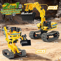 Jumlys 2-in-1 construction blocks kit encourages creative problem solving and teamwork.