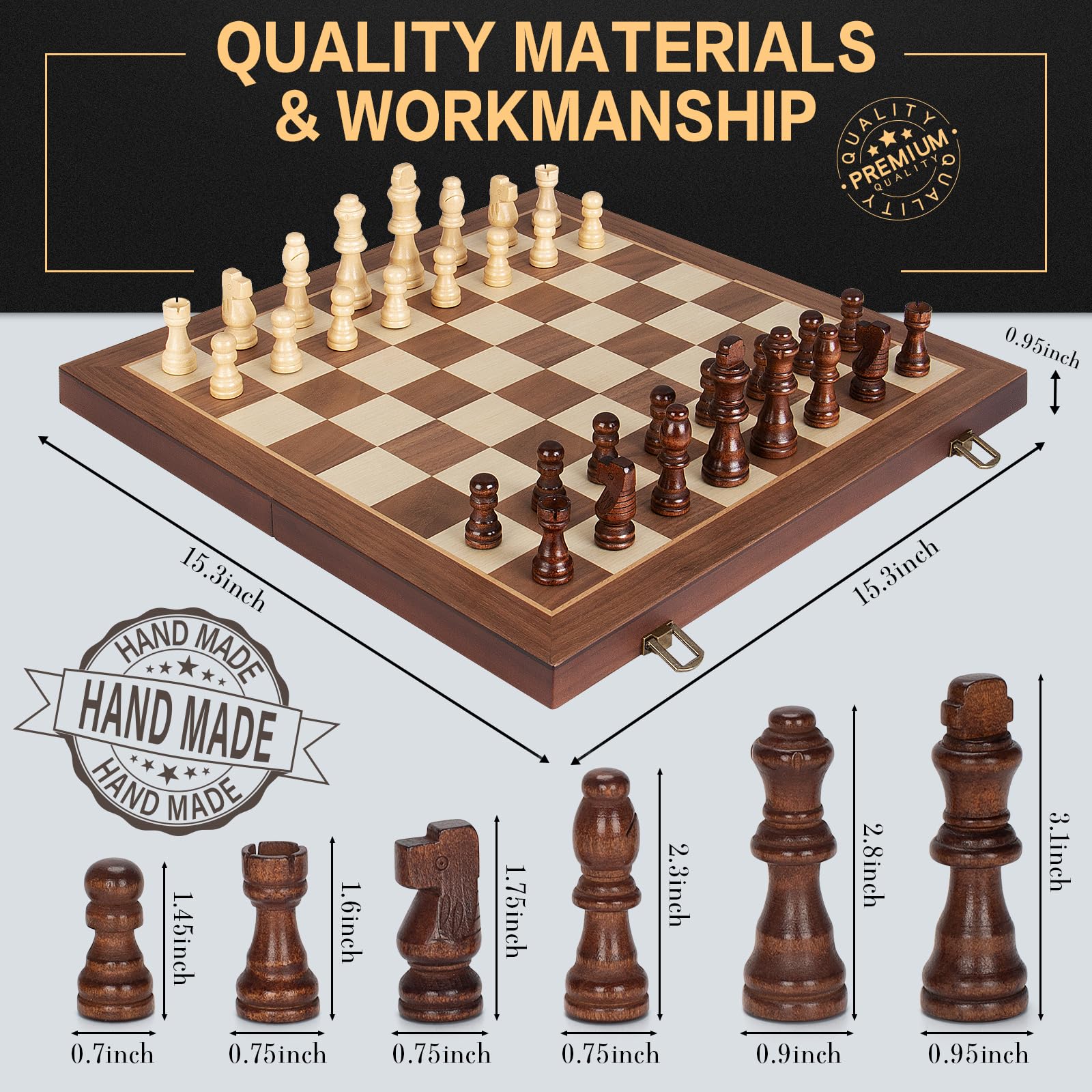 Jumlys natural wood grain finish with premium feel