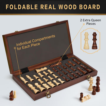 Jumlys folding chess board compact for easy transport