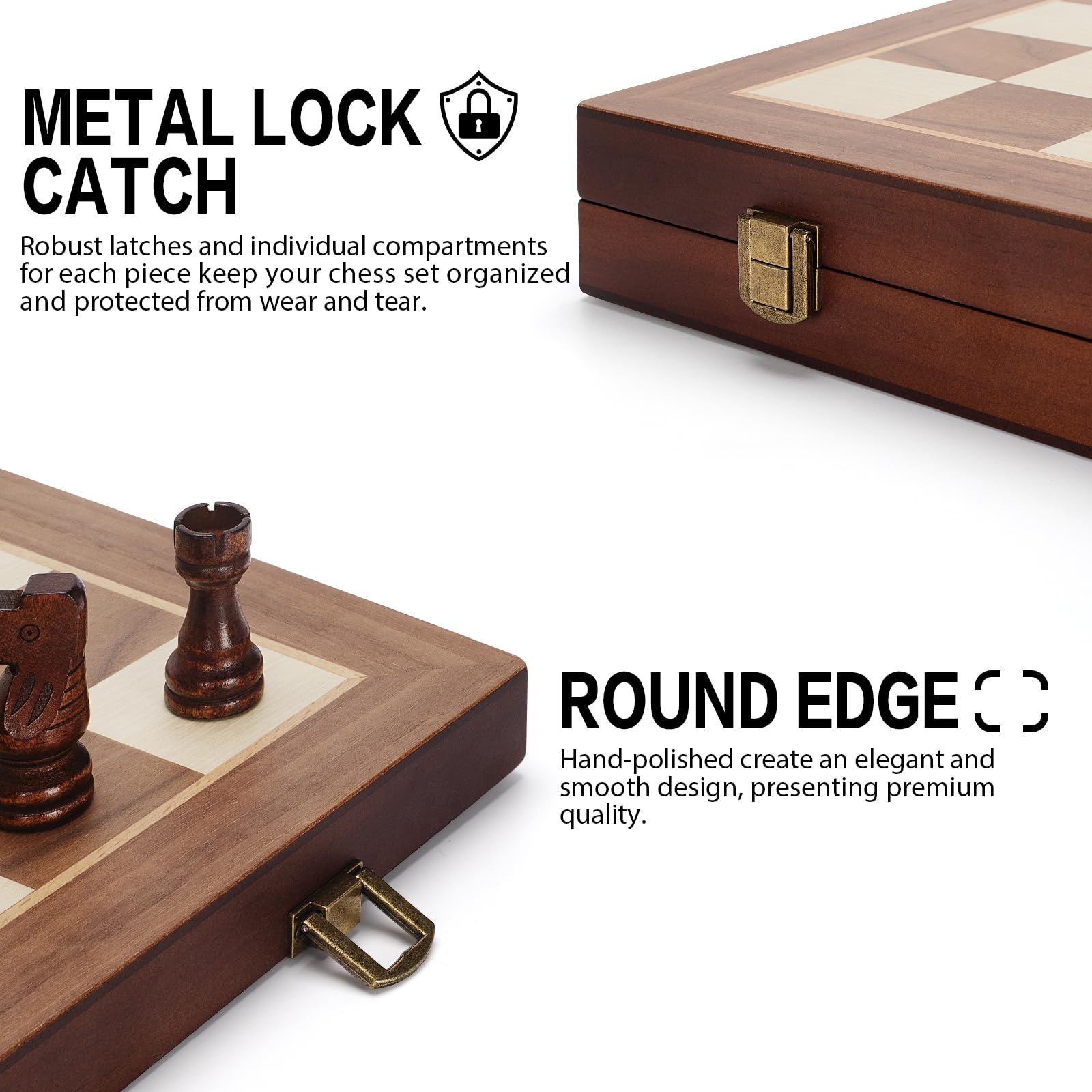 Jumlys pieces with felt bases for silent moves and board protection