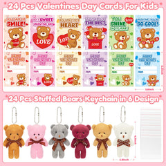 Jumlys plush bear keychains in six colors for cute party favors