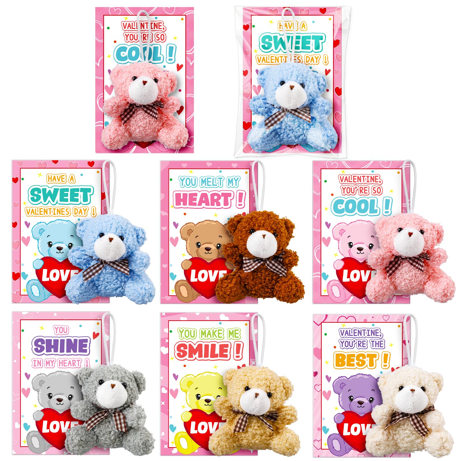 Jumlys Valentines cards 24-pack front view, ideal for classroom exchanges and party prizes