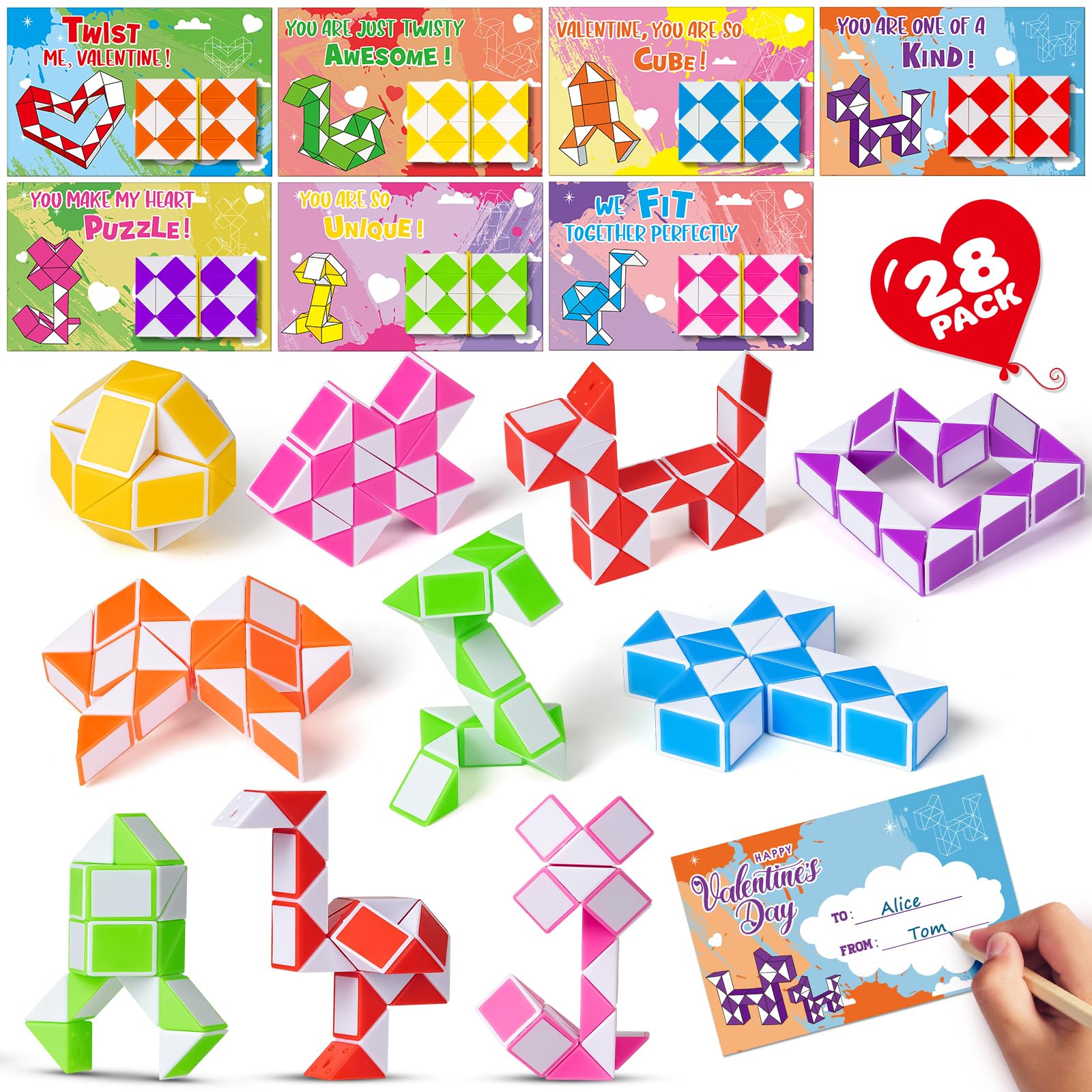 Jumlys Valentines cards with heart design invite classroom exchanges and friendship