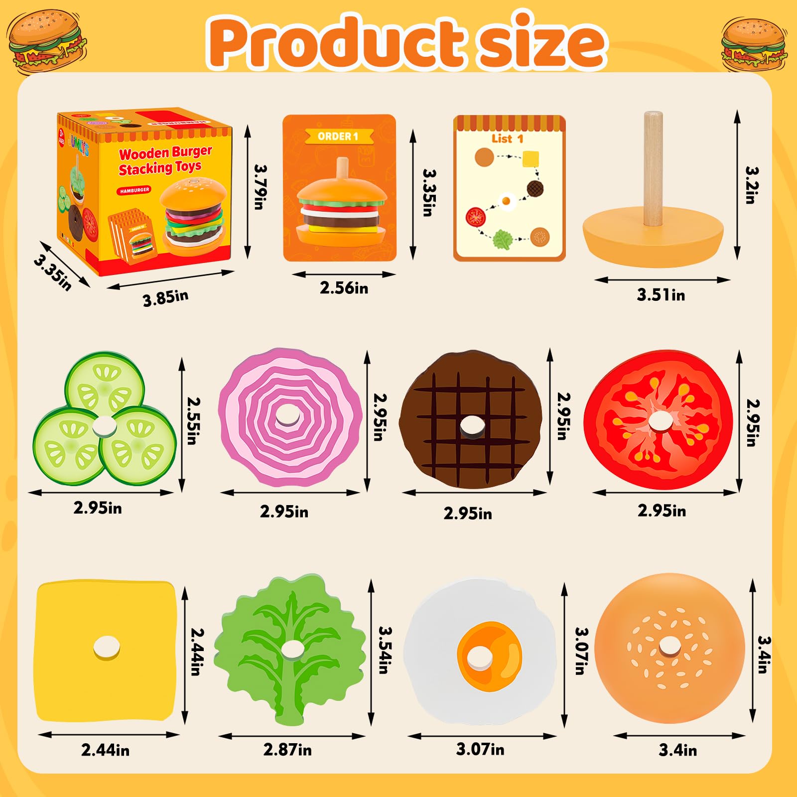 Cheese slice from Jumlys burger set invites layering and sequencing.