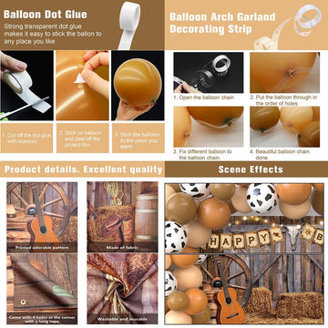 Jumpama 5-inch cowboy balloons add micro accents to decor.