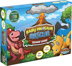 Jumping High Five Baby Dinosaur Rescue cover art with vibrant dinos for family play.