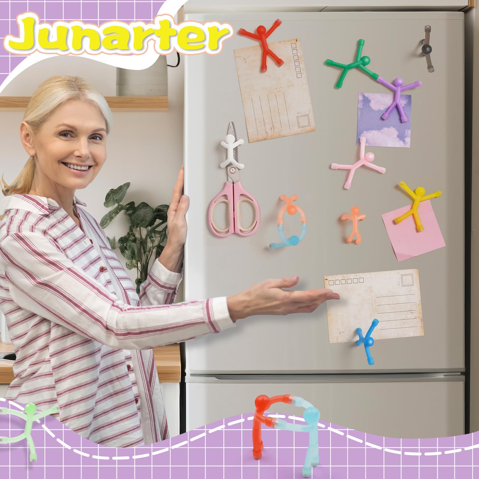 Junarter neodymium magnet figures provide strong hold for notes.