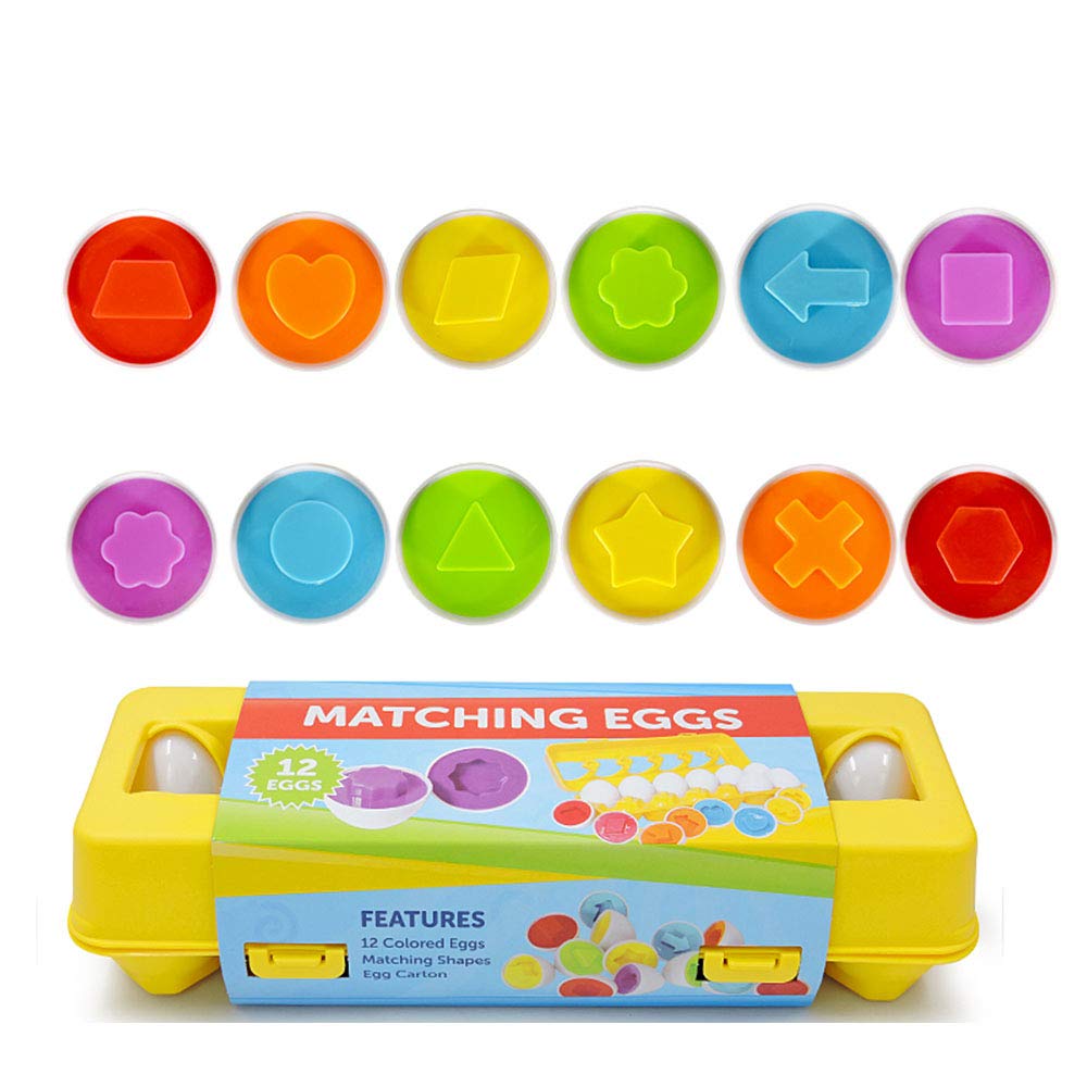 JUNBESTN Easter matching eggs set for toddlers to practice sorting and fine motor skills