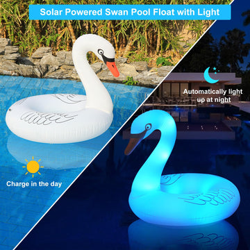 Junbig large 42-inch swan pool float offers comfortable adult buoyancy
