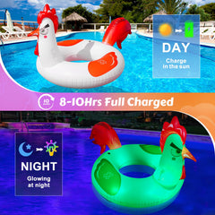 Junbig pool float with cup holder keeps drinks within reach during sun-soaked lounging.