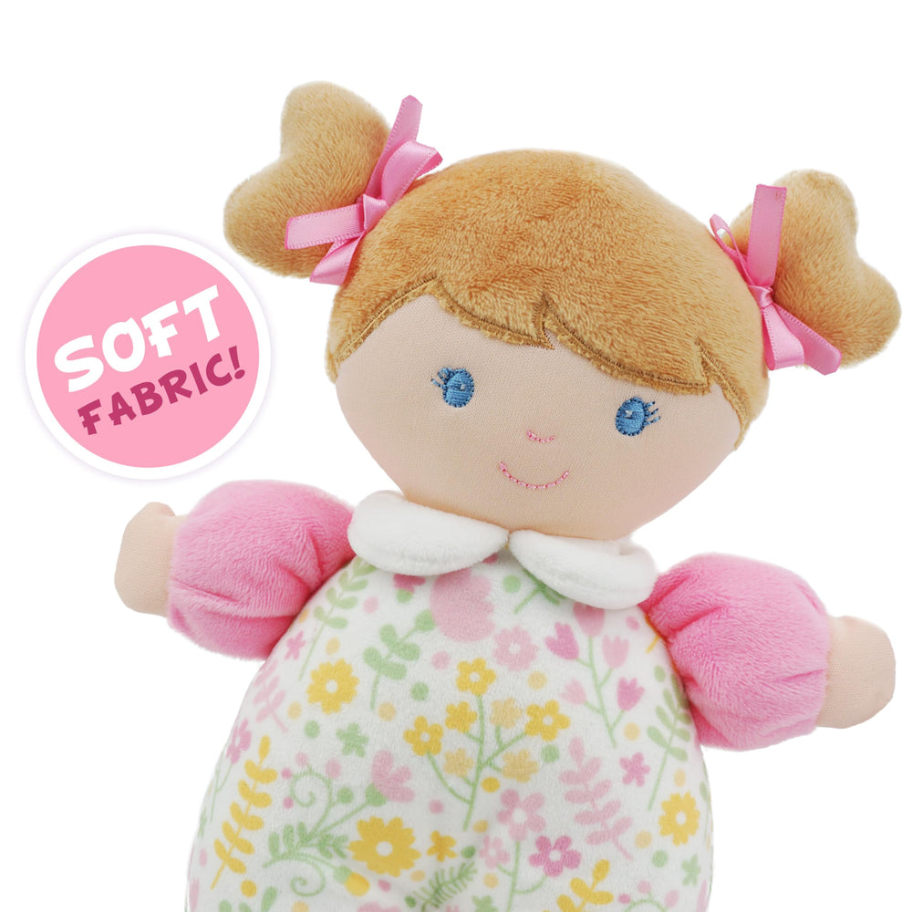 June Garden Blossom pink floral pajama outfit adds charming nursery decor appeal.