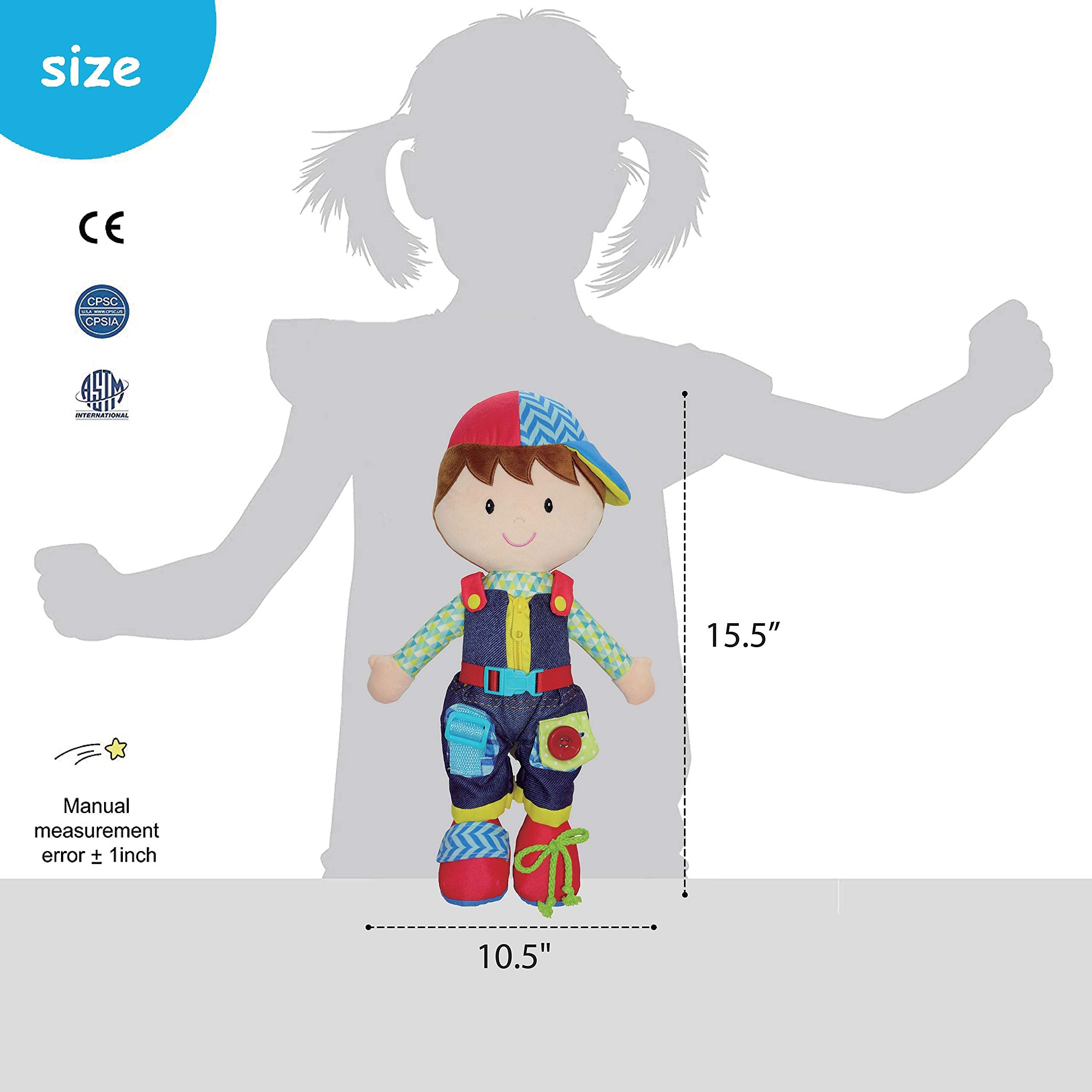 June Garden Dressy Friends Lucas 15.5in height supports cozy cuddling while practicing steps