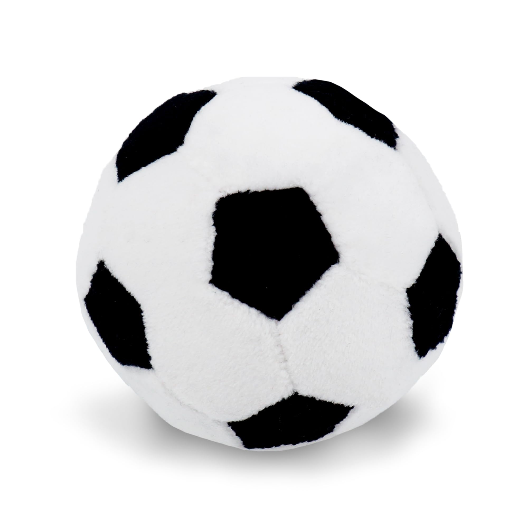June Garden My First Soccer Ball plush rattle for baby's tactile exploration