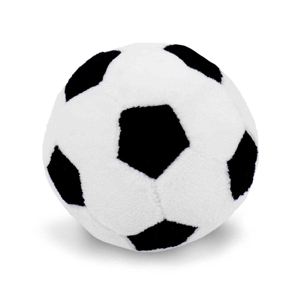 June Garden My First Soccer Ball plush rattle for baby's tactile exploration
