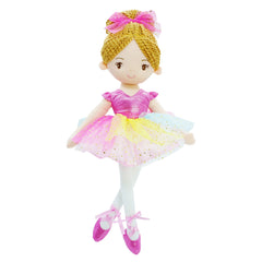 June Garden Polina full view ballerina doll for cuddling and imaginative play.
