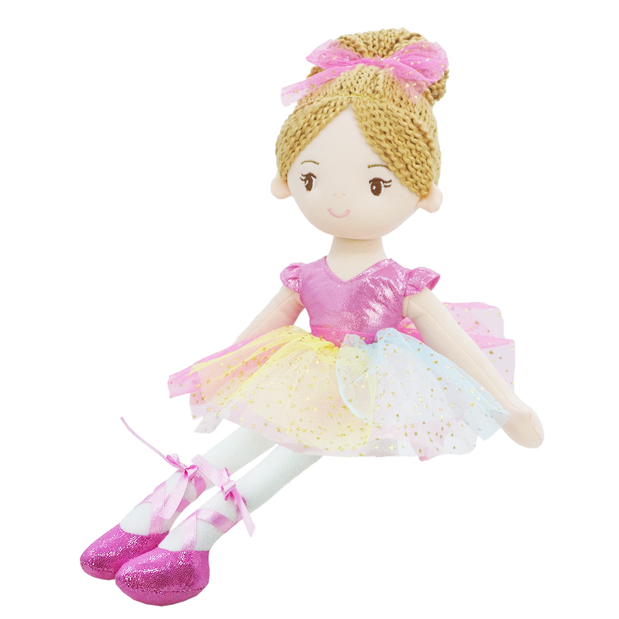 June Garden Polina rainbow tutu and shimmering dress spark imaginative dance.