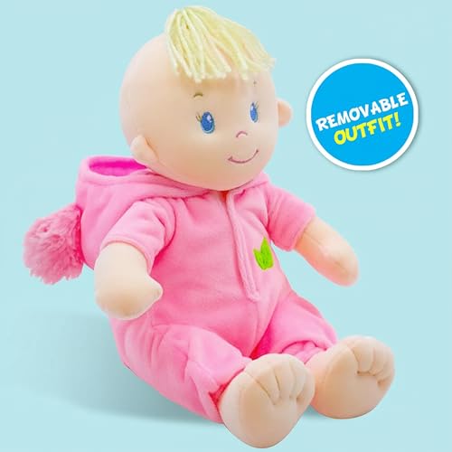 June Garden Sweet Dolly Frida pink bear jumpsuit highlights removable outfit for versatility.