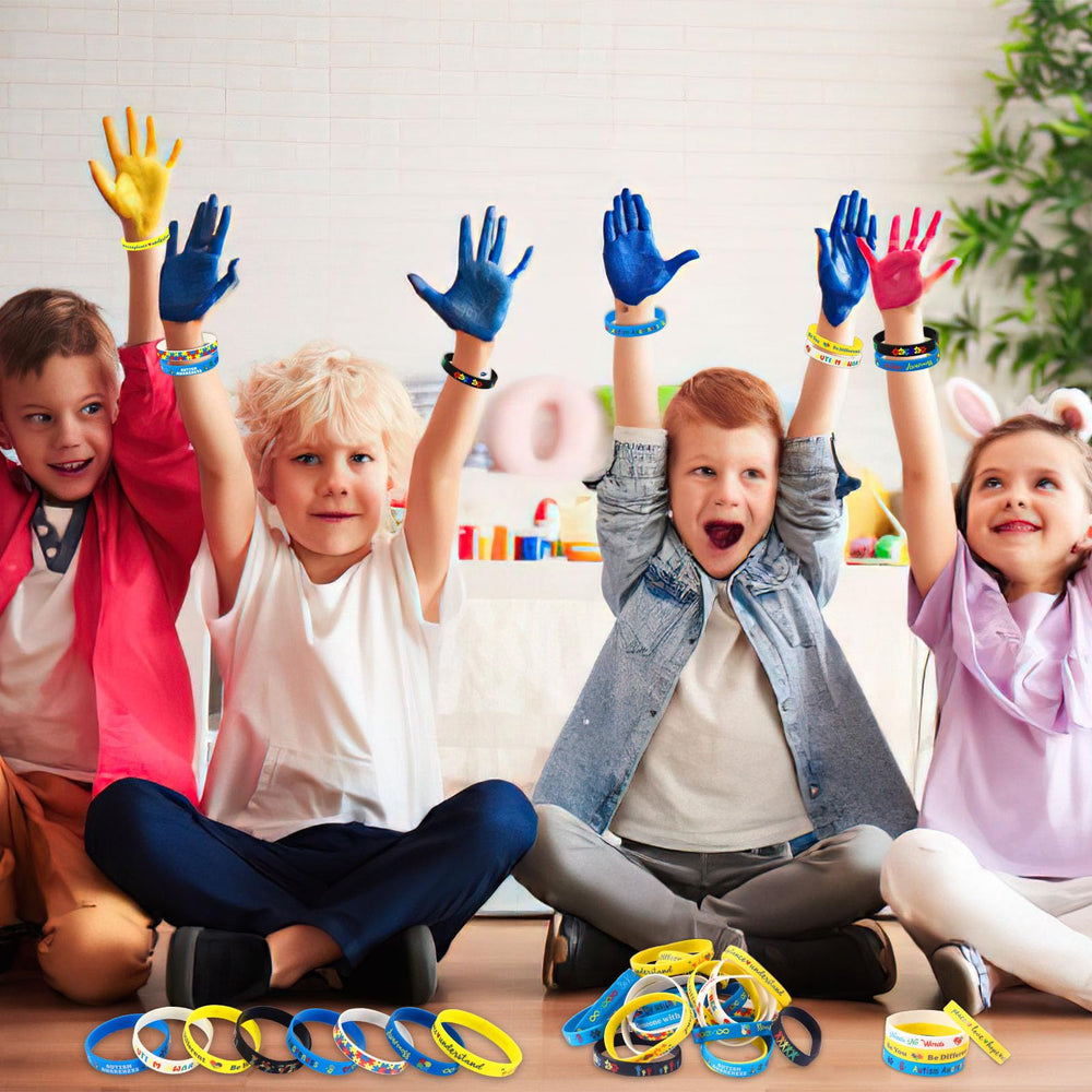 JUNEBRUSHS bright colors and puzzle patterns boost attention and conversation starters.