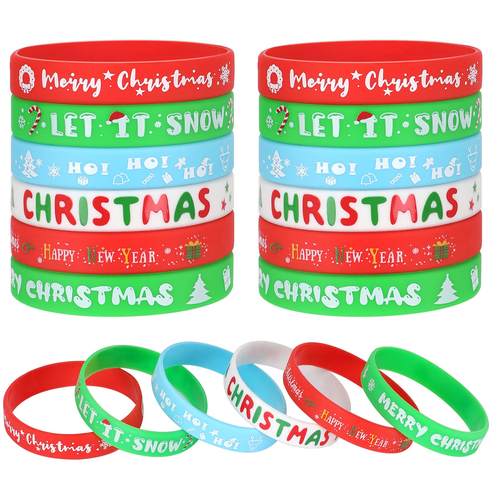 Junebrushes Christmas snowflake wristband for festive party favors