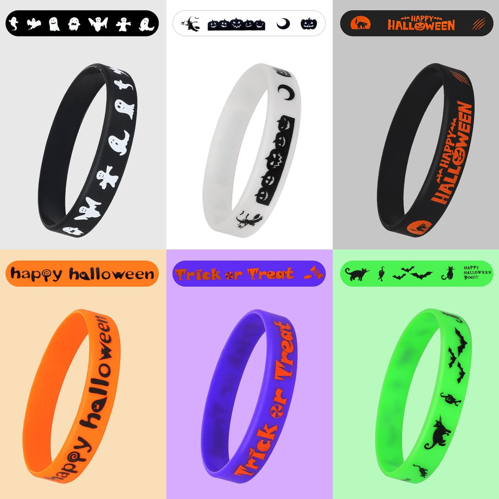 JUNEBRUSHS bat design silicone wristbands add spooky flair to Halloween celebrations.