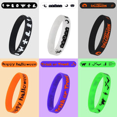 JUNEBRUSHS bat design silicone wristbands add spooky flair to Halloween celebrations.