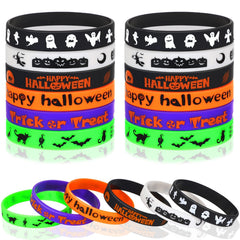 JUNEBRUSHS ghost design Halloween wristbands ideal for kids party favors.