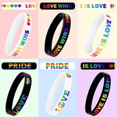 JUNEBRUSHS love is love inscription bracelet conveying equality-minded accessory