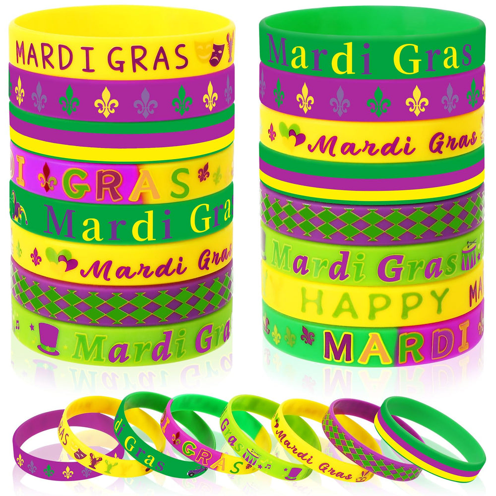 Junebrushes Mardi Gras mask bracelet for festive party styling