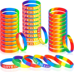 JUNEBRUSHS rainbow design bracelets are durable and comfortable for parades