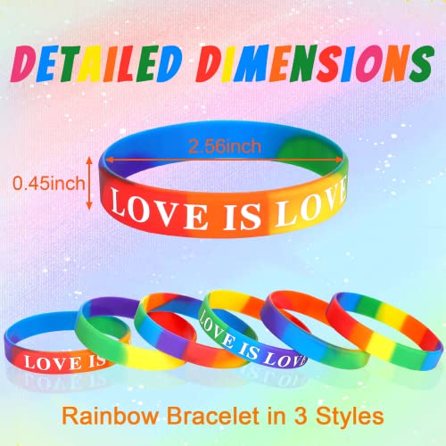 JUNEBRUSHS rainbow design bracelets add vibrant color to events and wear well
