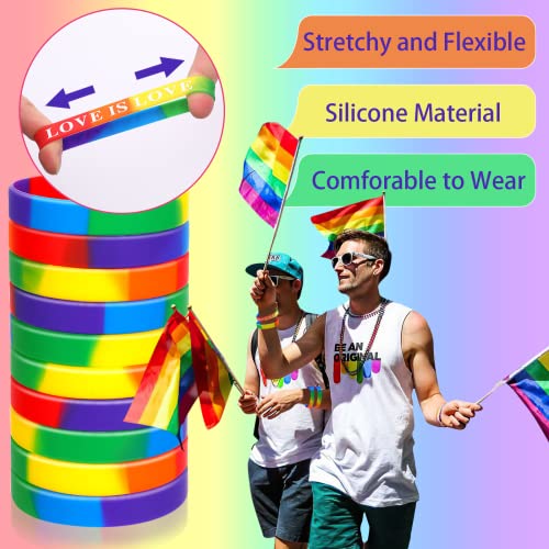 JUNEBRUSHS love is love print bracelets express support at gatherings and festivals