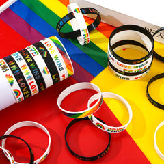 JUNEBRUSHS pride-wristbands offer soft texture and durable elastic wear