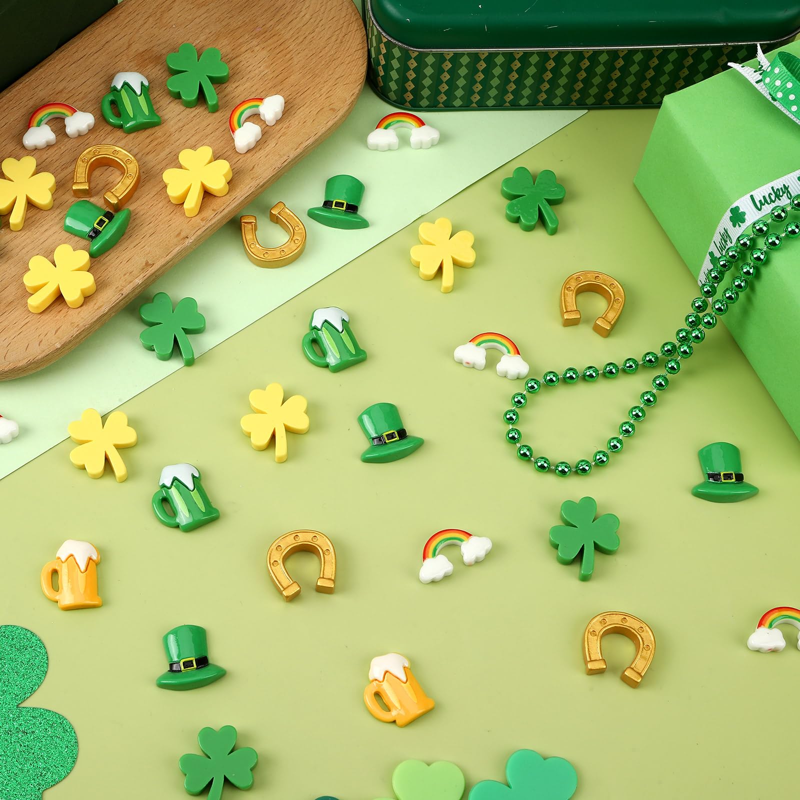 JUNEBRUSHS Shamrock mini figurines brighten vases and craft projects.