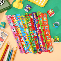 JUNEBRUSHS 100 Days bracelet showing apples motif, a playful incentive for learning milestones.